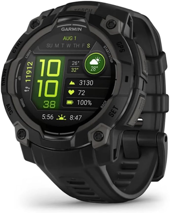 Garmin Instinct® 3 Tactical Edition, 50mm, Solar Charged Display, Rugged Outdoor GPS Smartwatch