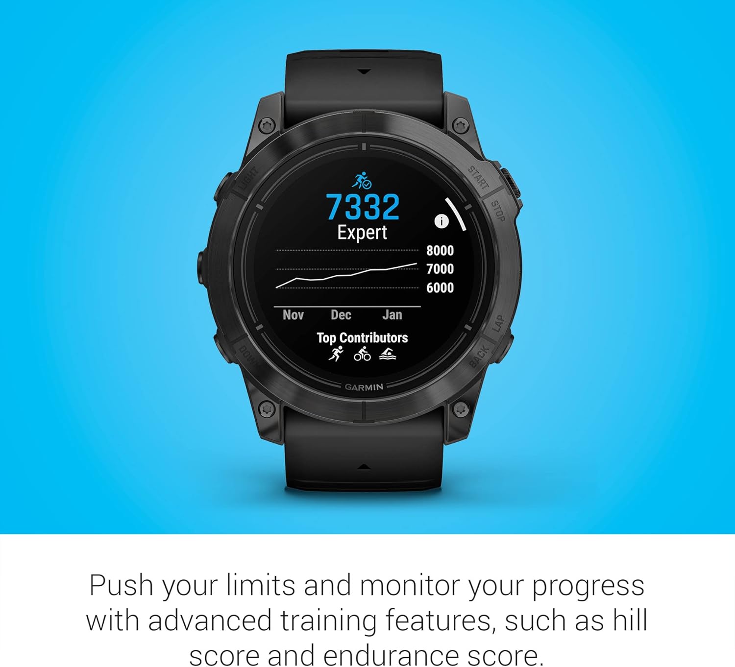 Garmin epix Pro (Gen 2) Sapphire Edition, 47mm, High Performance Smartwatch, Advanced Training Technology, Built-in Flashlight, Black