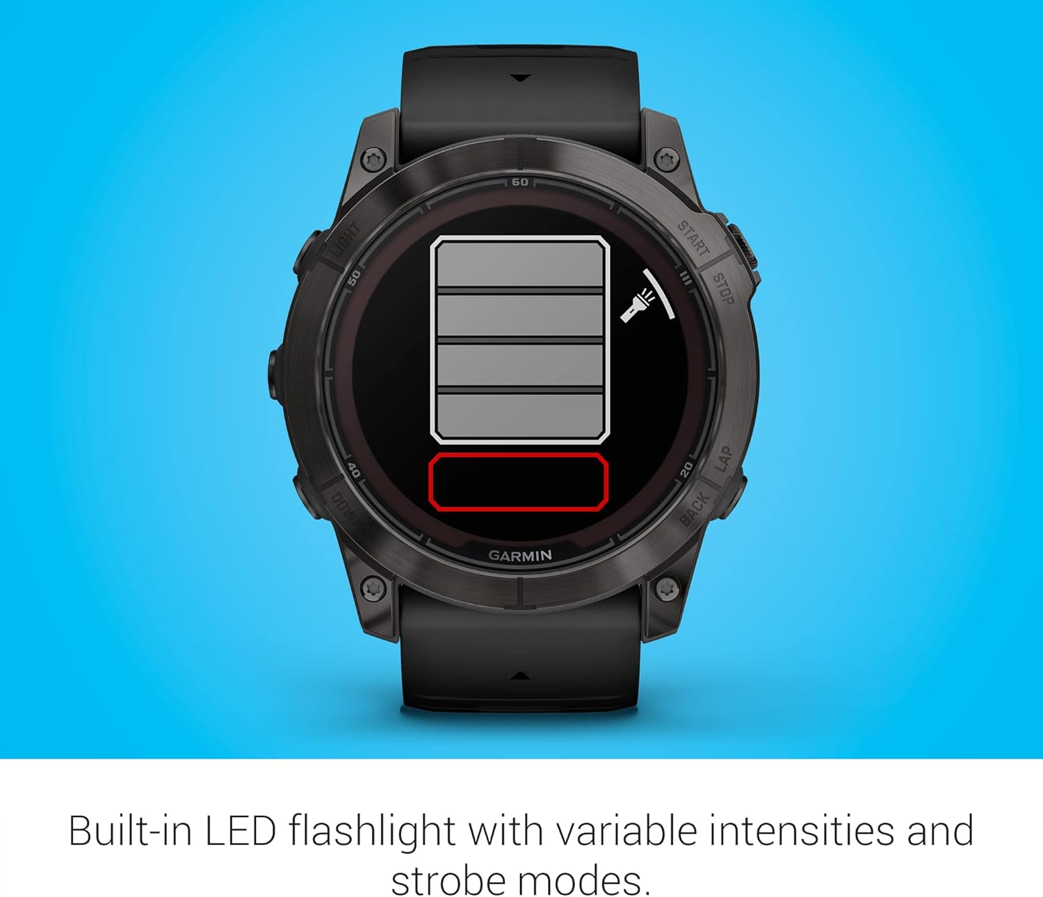 Garmin fēnix 7X Pro Sapphire Solar, Multisport GPS Smartwatch, Built-in Flashlight, Solar Charging Capability, 010-02778-10, Black