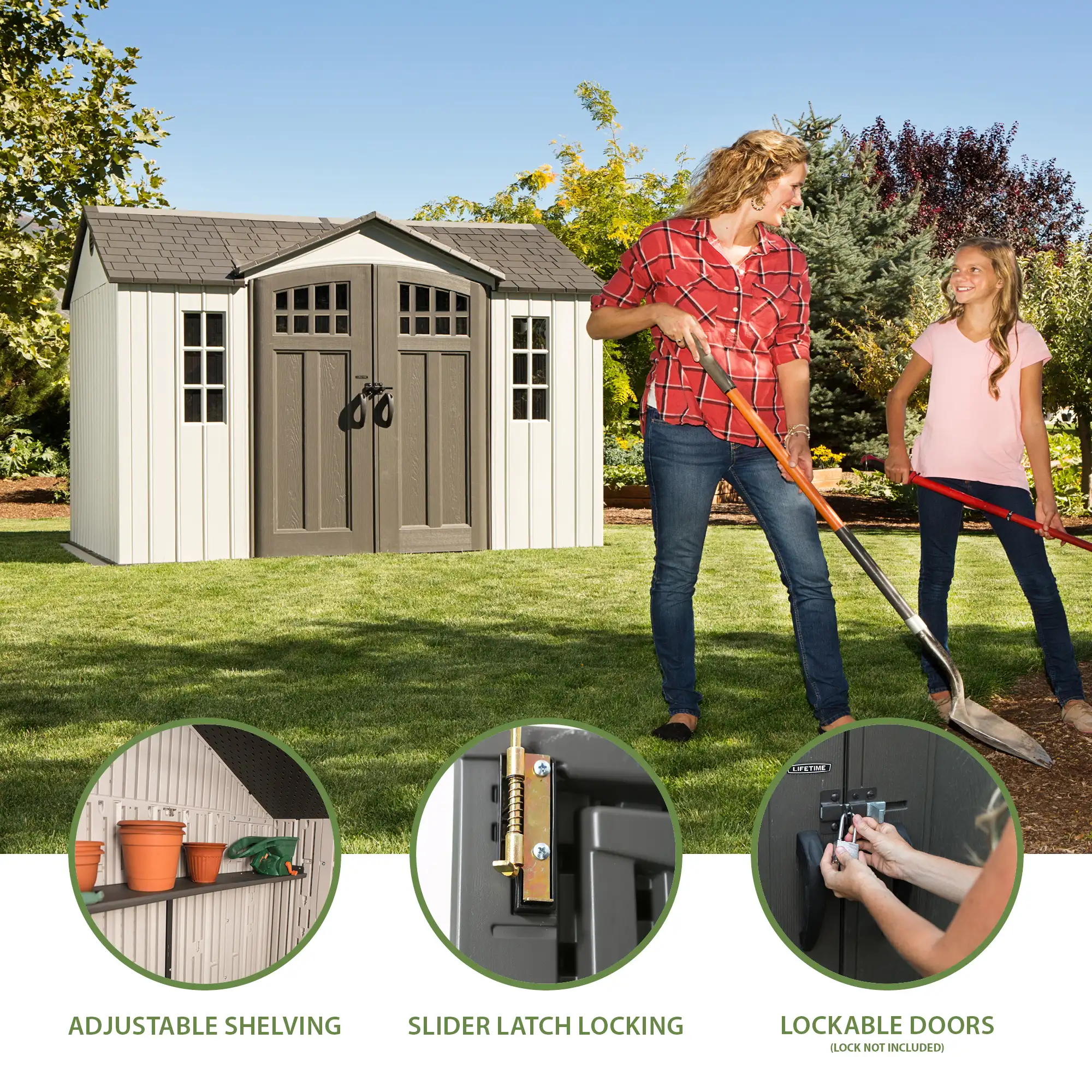 LIFETIME 10 FT. X 8 FT. OUTDOOR STORAGE SHED