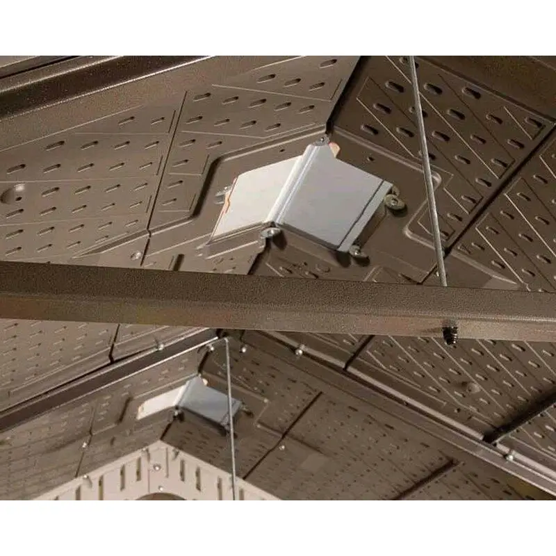 8' wide x 15' deep plastic storage shed