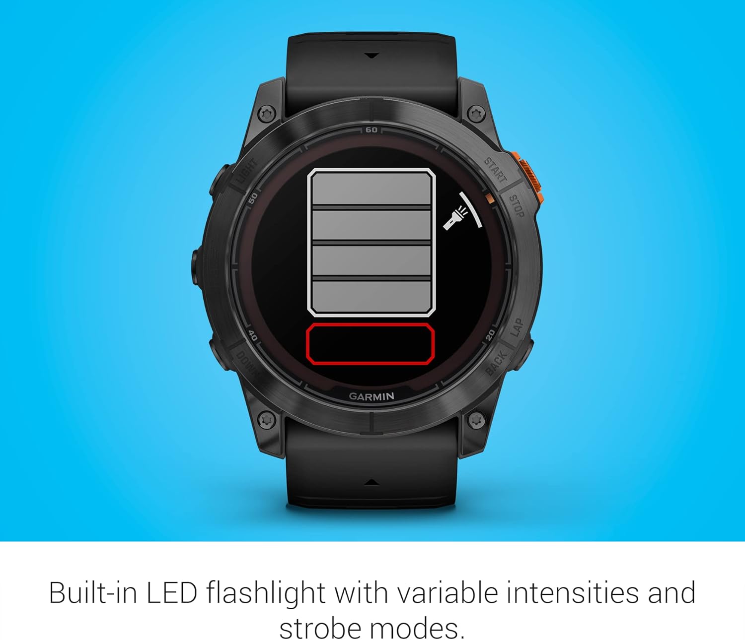 Garmin fēnix 7X Pro Sapphire Solar, Multisport GPS Smartwatch, Built-in Flashlight, Solar Charging Capability, 010-02778-10, Black