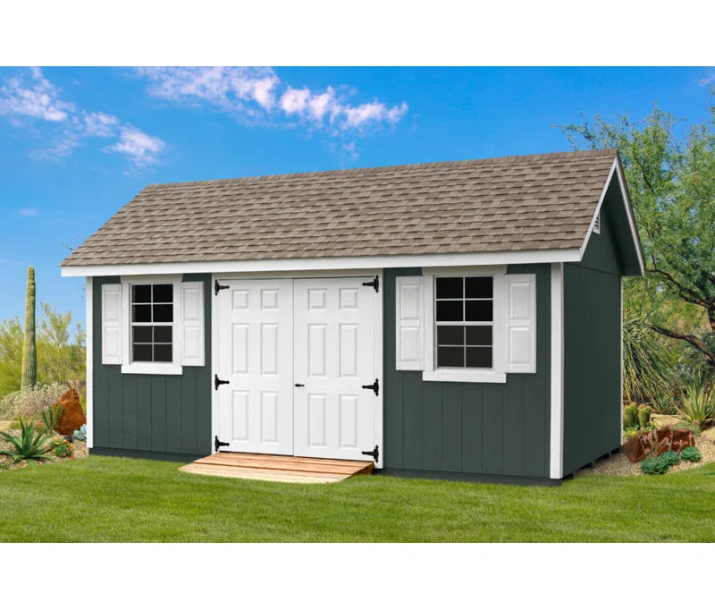 10 ft. W x 18 ft. D Manufactured Wood Storage Shed