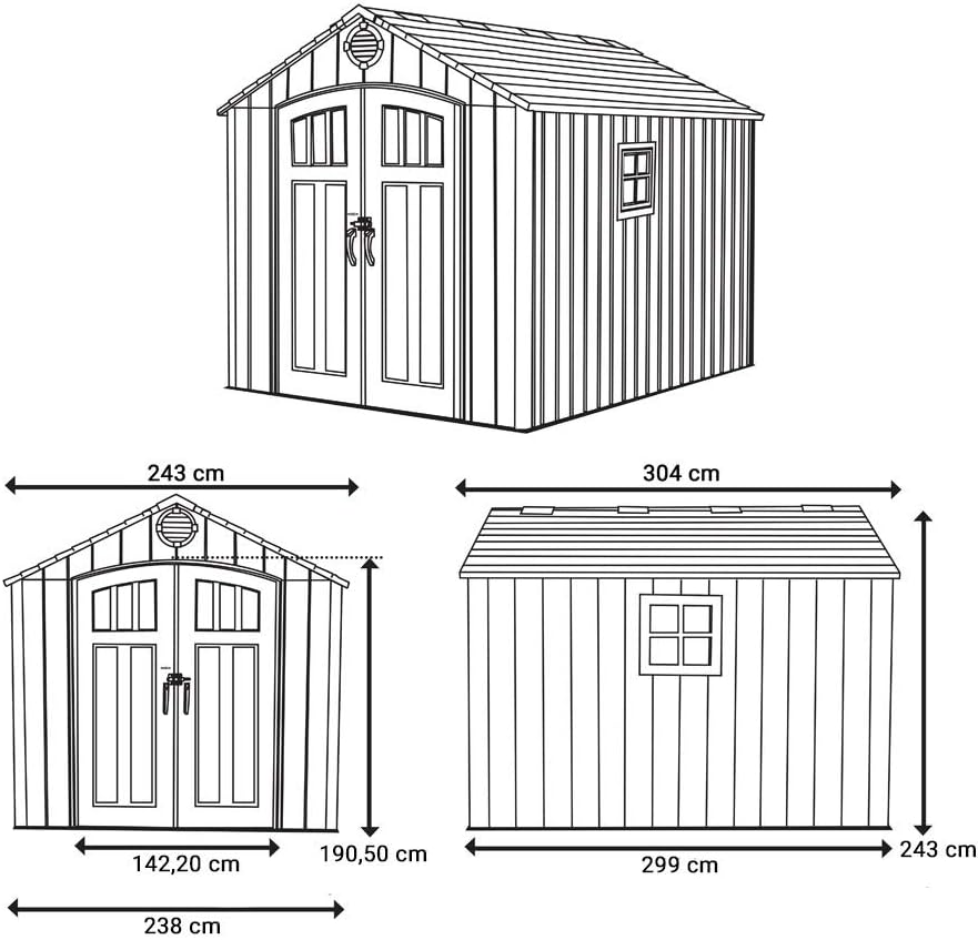 Lifetime 8 x 10 Ft. Storage Shed Outdoor Garden Shed & Tool Shed