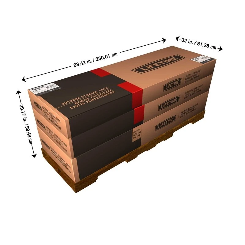 15' x 8' double door storage shed