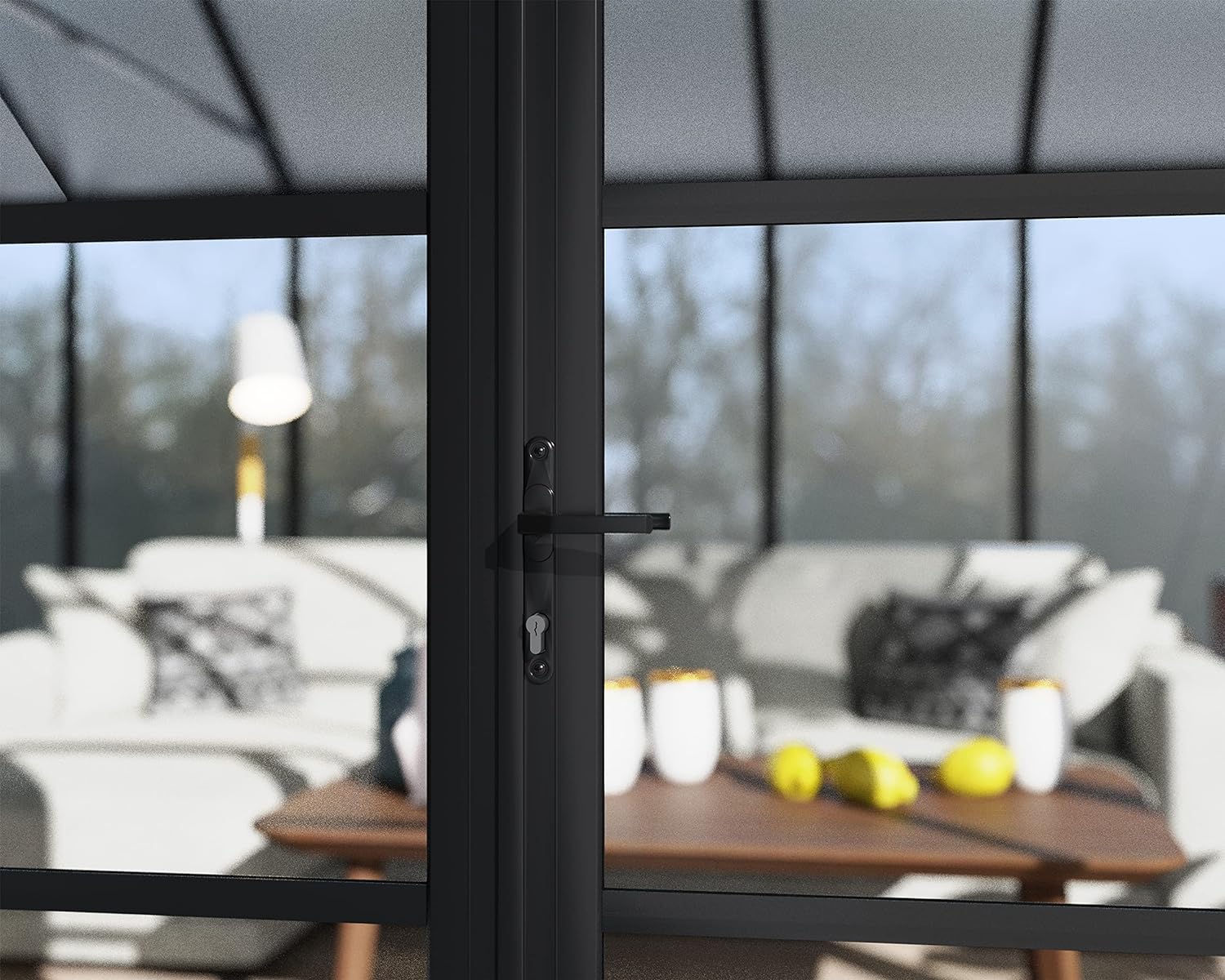 Palram - Canopia Triomphe Chalet 12 Ft. x 15 Ft. Greenhouse Kit, All-Season DIY Walk in Victorian Green House for Gardening, Outdoor Living (Charcoal Gray)