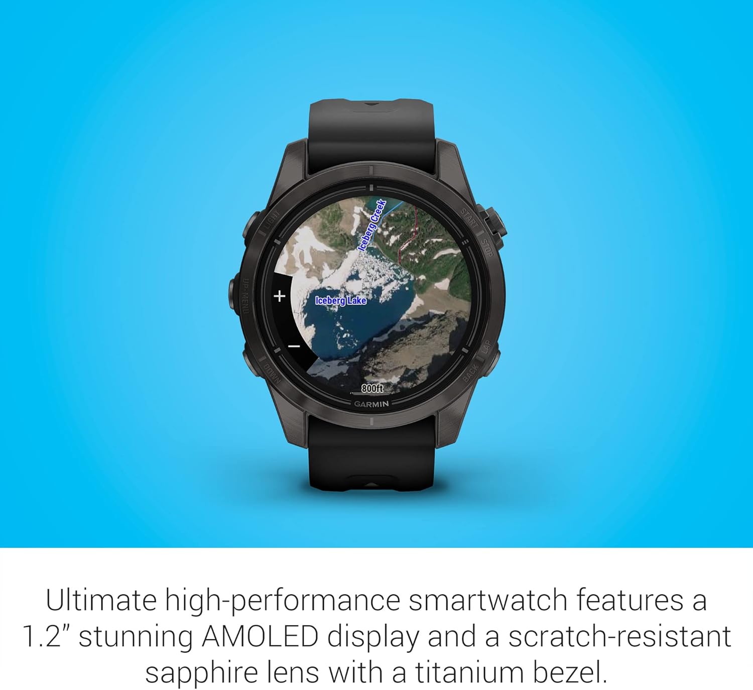 Garmin epix Pro (Gen 2) Sapphire Edition, 47mm, High Performance Smartwatch, Advanced Training Technology, Built-in Flashlight, Black