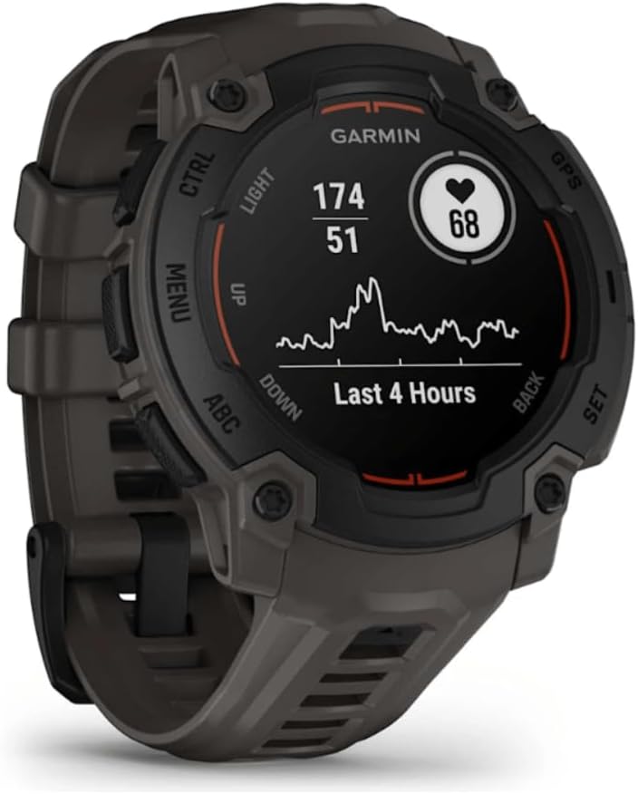 Garmin Instinct® 3 Tactical Edition, 50mm, Solar Charged Display, Rugged Outdoor GPS Smartwatch