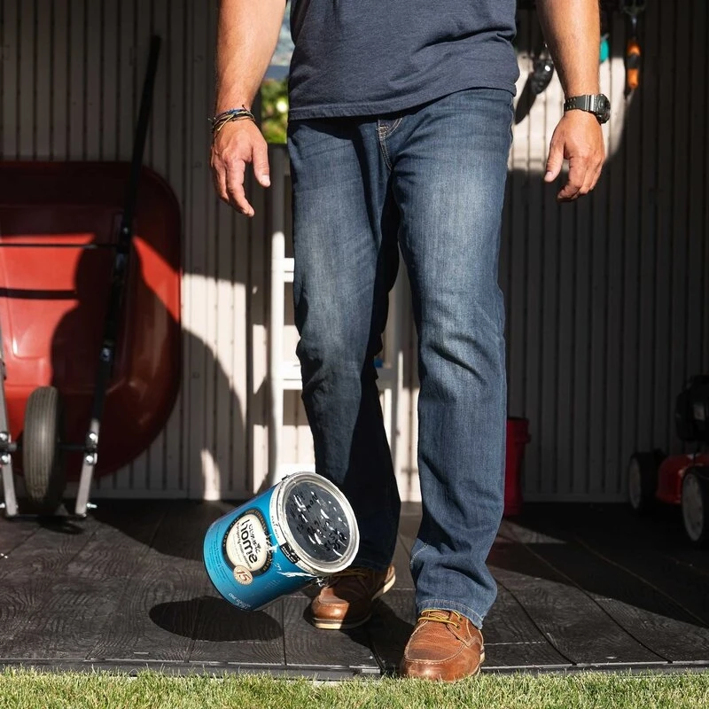 Side 10' wide x 8' deep plastic storage shed