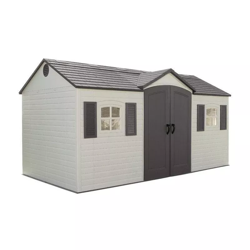 Side Entry 15 ft. W x 8 ft. D Plastic Storage Shed
