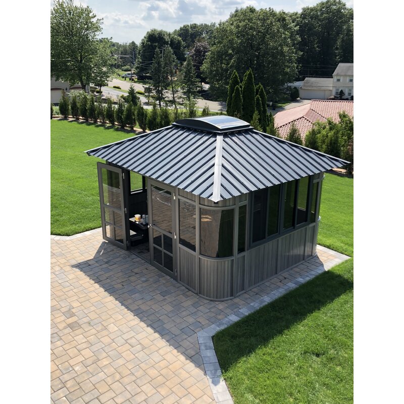 Colorado 13.5 Ft. W x 11.5 Ft. D Aluminum Patio Gazebo