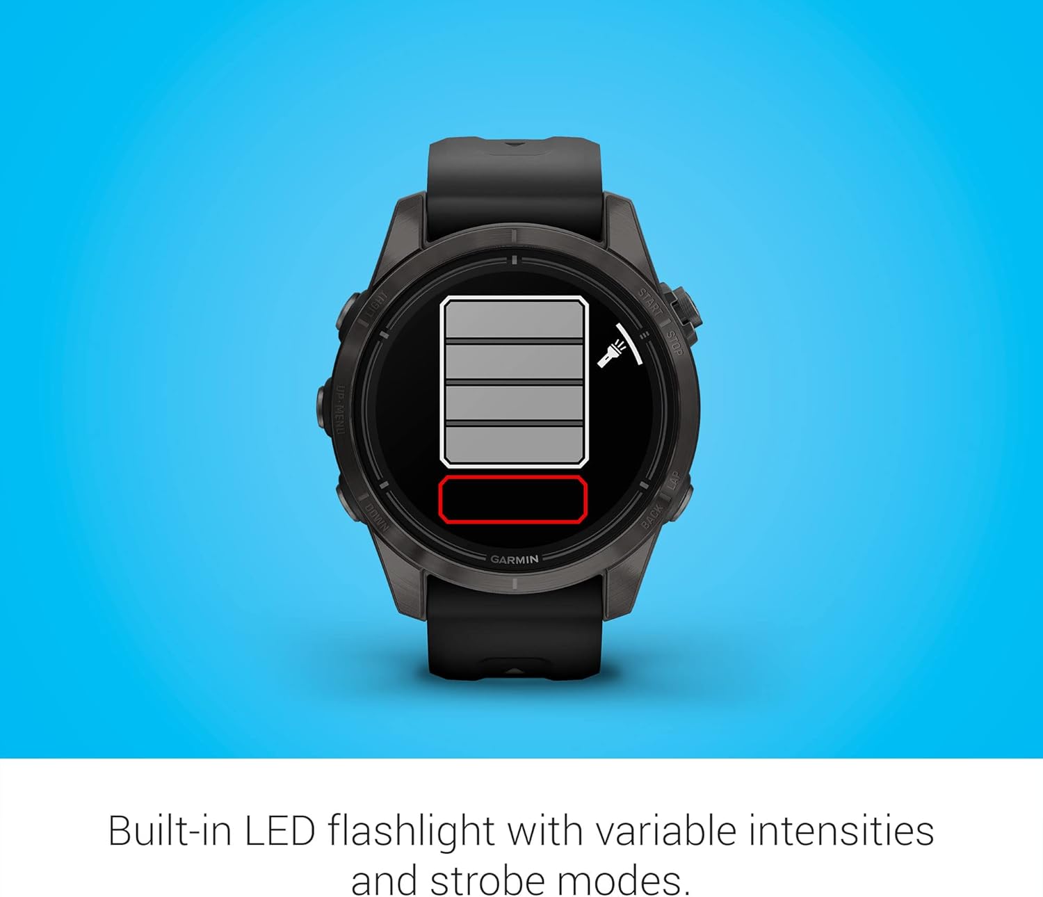 Garmin epix Pro (Gen 2) Sapphire Edition, 47mm, High Performance Smartwatch, Advanced Training Technology, Built-in Flashlight, Black