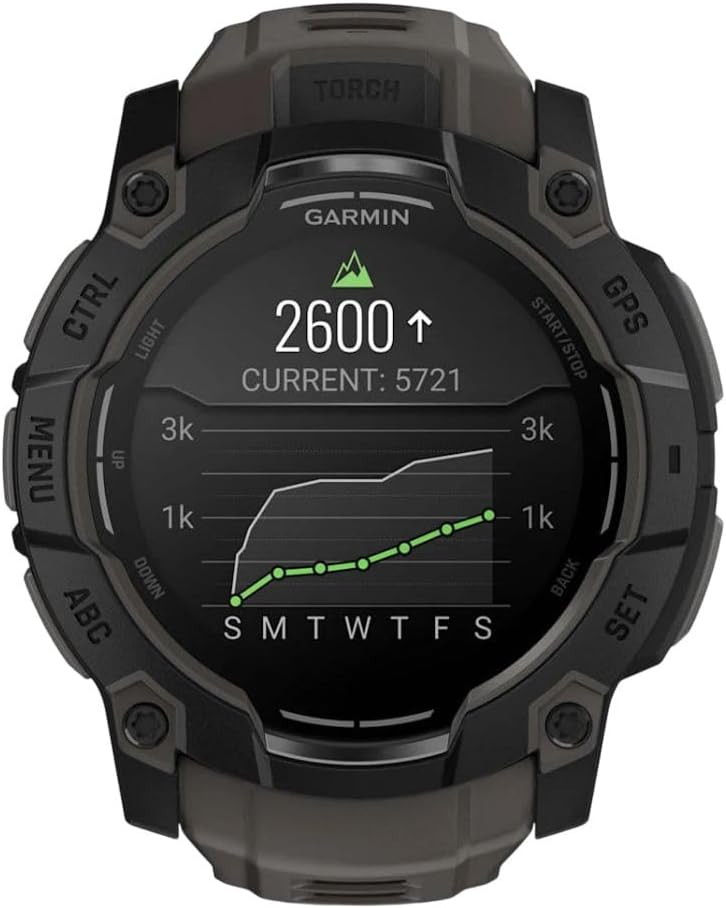 Garmin Instinct® 3 Tactical Edition, 50mm, Solar Charged Display, Rugged Outdoor GPS Smartwatch