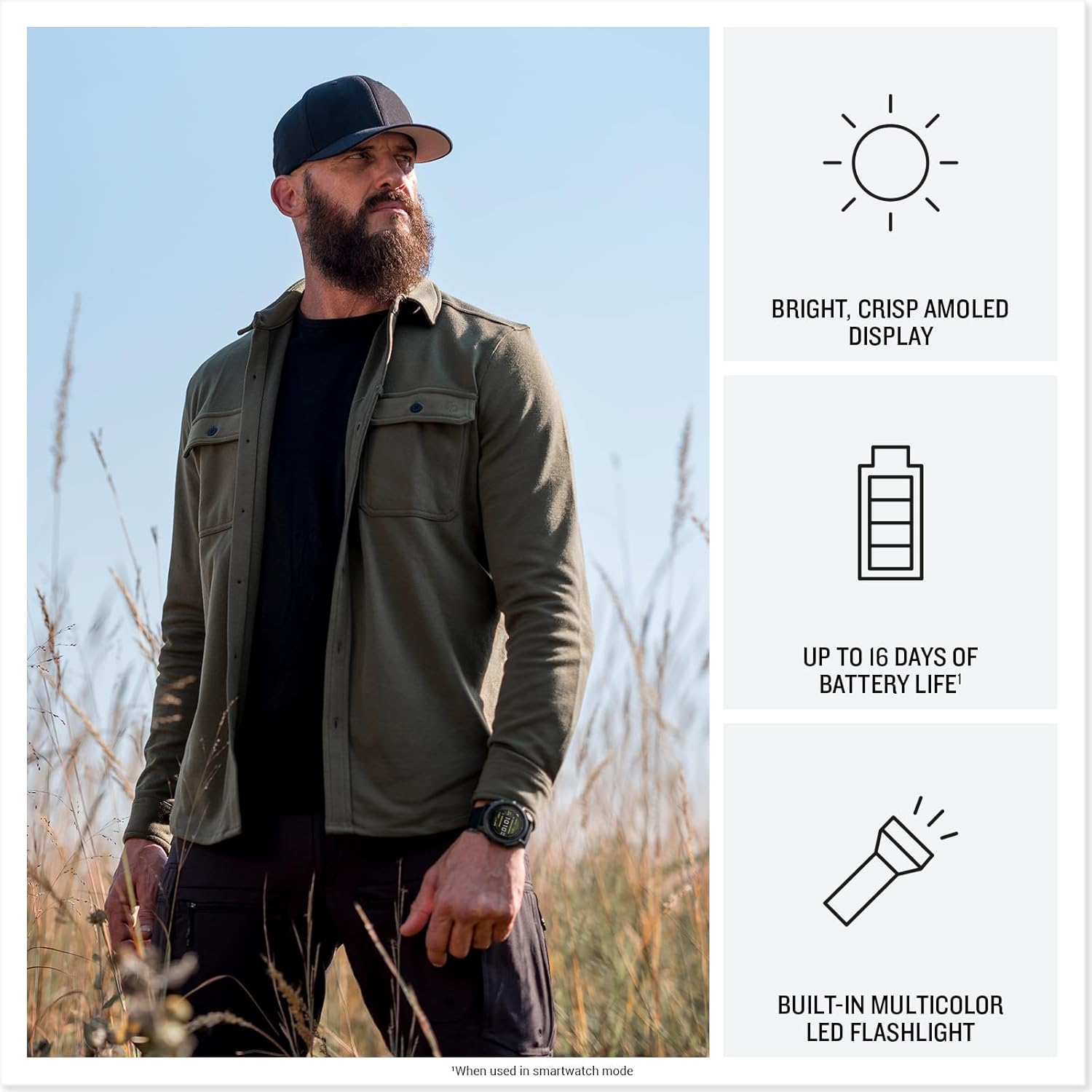 Garmin tactix® 8 51mm, Solar Charged Display, Elite, Premium Tactical GPS Smartwatch, Includes Applied Ballistics Elite™ Solver, Titanium Bezel, Sapphire Lens, 40-Meter Dive Rating