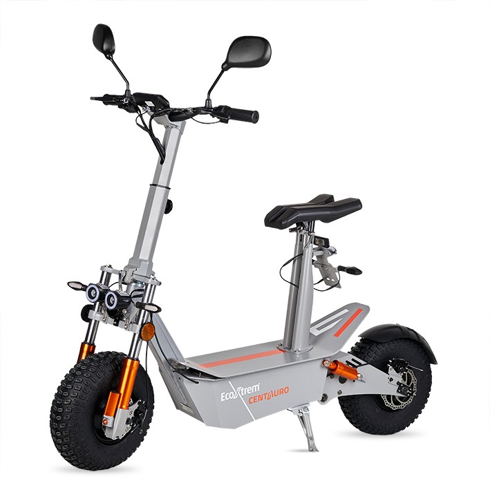 PATINETE ELÉCTRICO CENTAURO MATRICULABLE GRIS CON ASIENTO Y PANTALLA LCD XXL