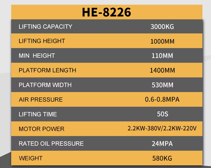 Mobile Auto Shop Hydraulic Scissor Lifting Machine MID Rise Portable Car Lift