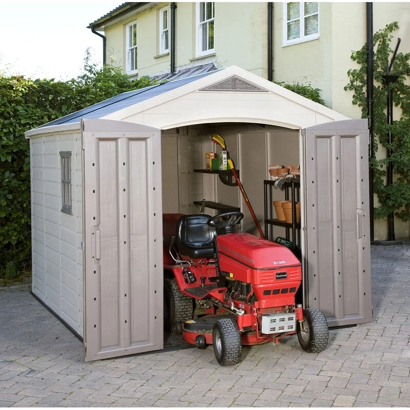 Factor 8 ft wide x 11 ft deep resin storage shed