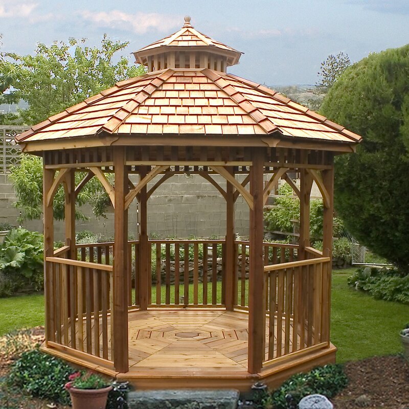 Bayside 10 Ft. W x 10 Ft. D Cedar Patio Gazebo