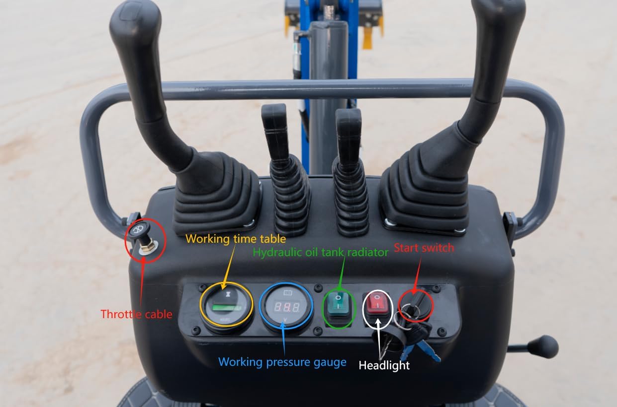 Terror XI Storm Mini Excavator – 1.1 Ton Trench Digger with Boom Swing, Hydraulic Thumb Clip, Bucket, Hydraulic Oil Cooler