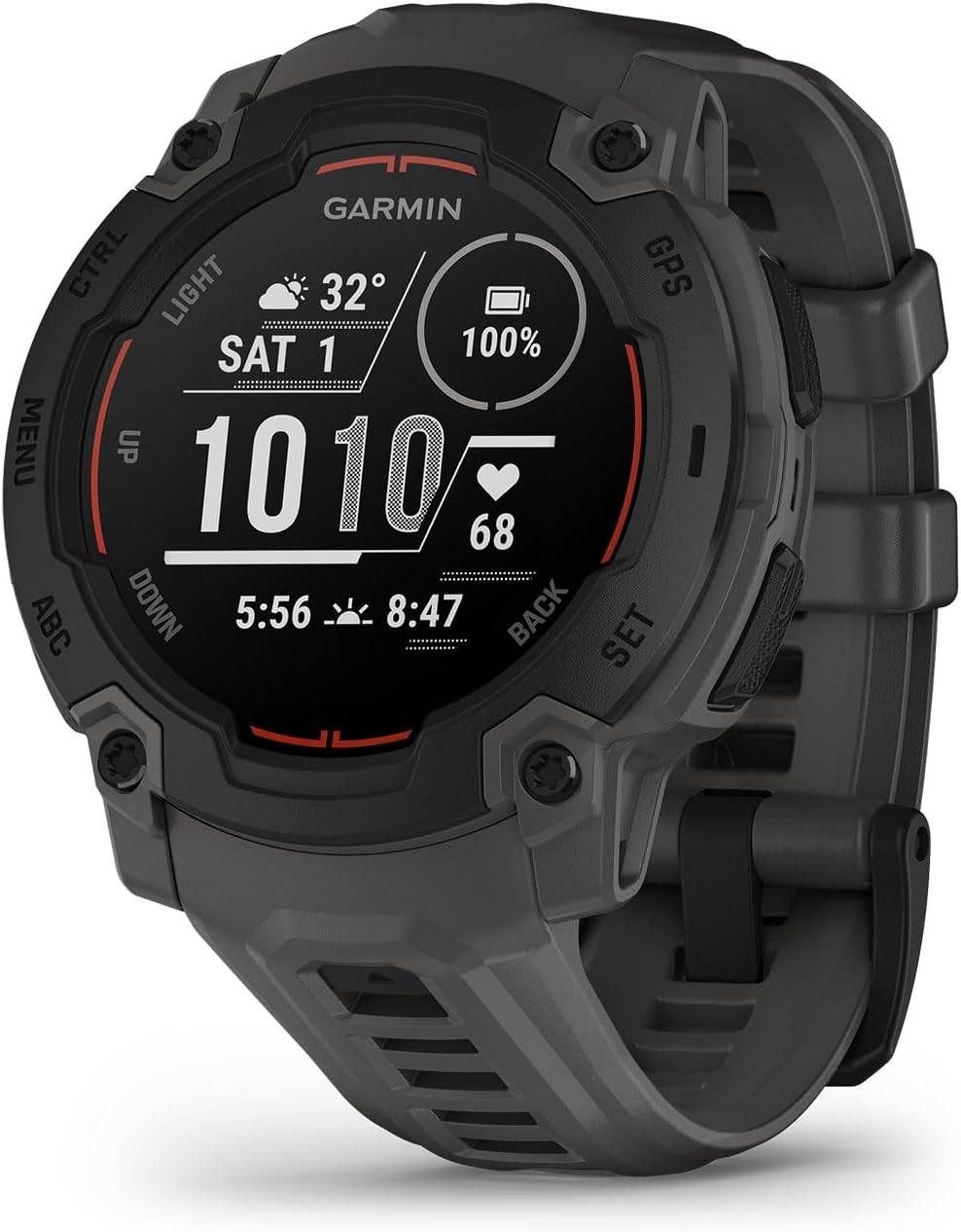 Garmin Instinct® 3 Tactical Edition, 50mm, Solar Charged Display, Rugged Outdoor GPS Smartwatch