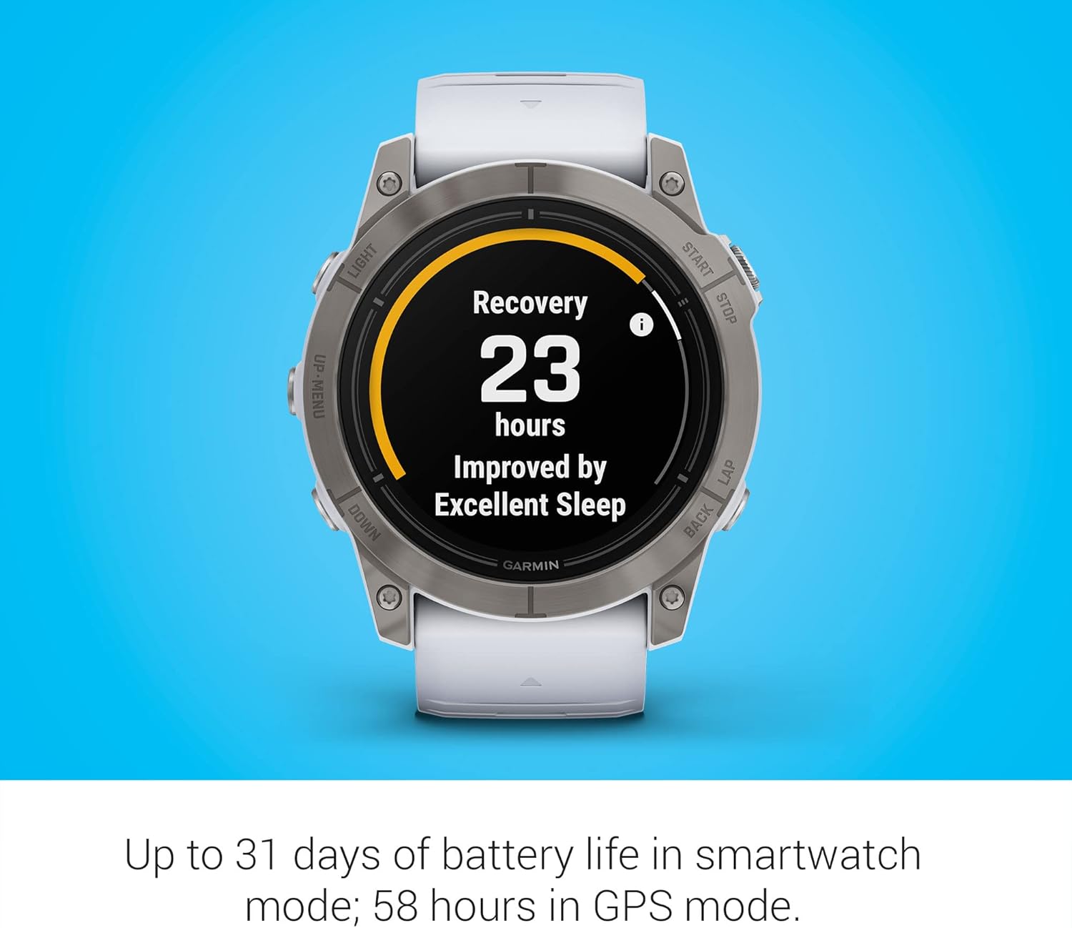 Garmin epix Pro (Gen 2) Sapphire Edition, 47mm, High Performance Smartwatch, Advanced Training Technology, Built-in Flashlight, Black