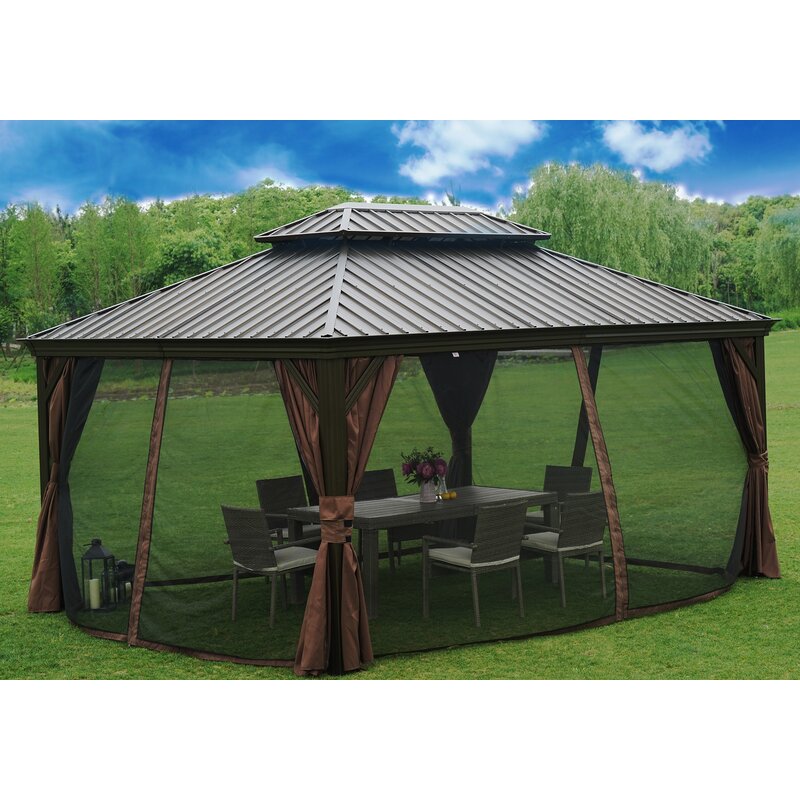 Alexander 16 Ft. W x 12 Ft. D Aluminum Patio Gazebo