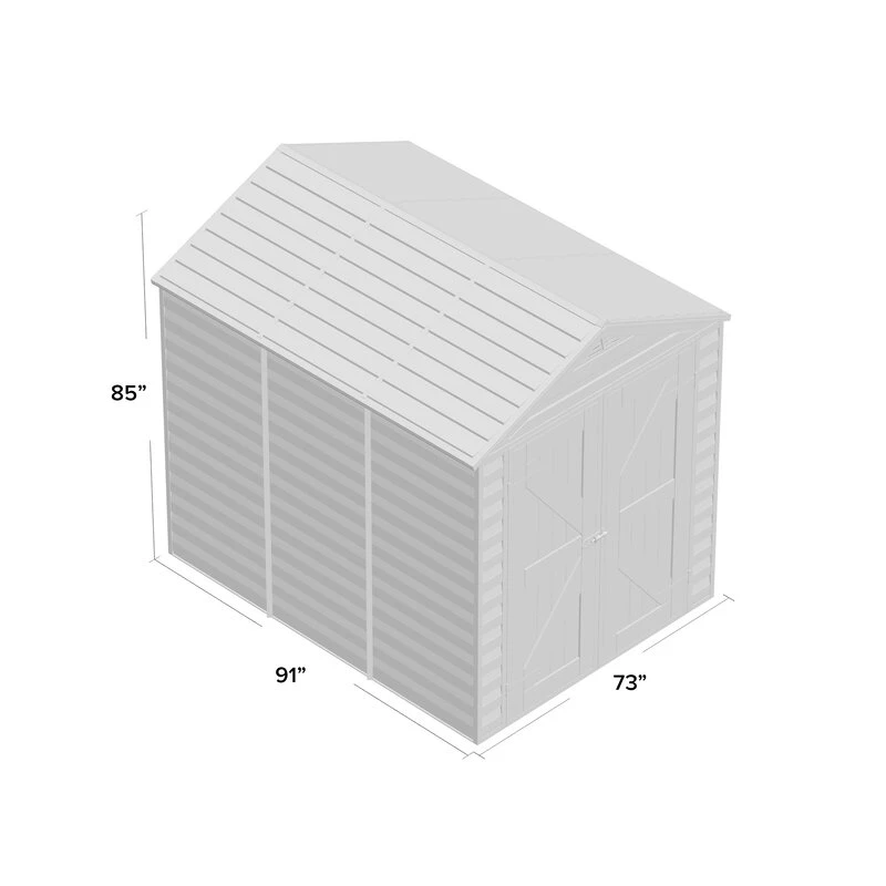 Skylight 6' wide x 8' deep plastic storage shed