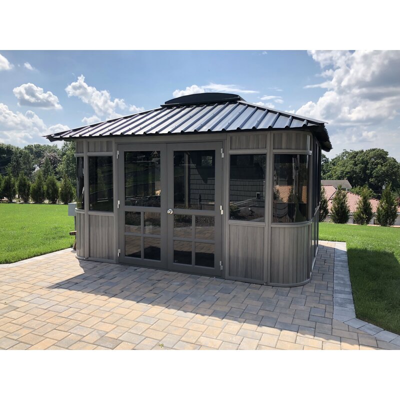 Colorado 13.5 Ft. W x 11.5 Ft. D Aluminum Patio Gazebo