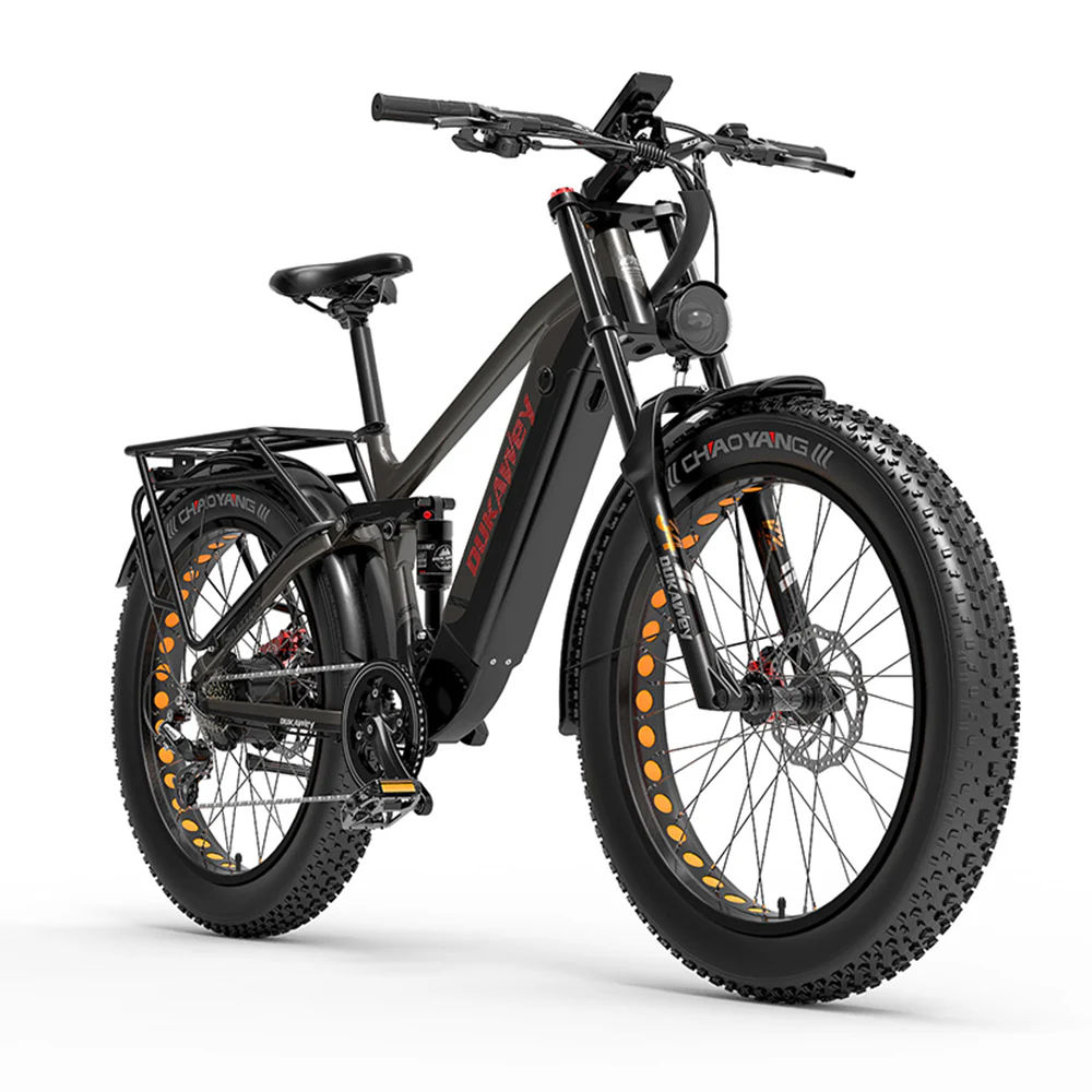 Dukawey Silvertip8 1000W 26 Fat Bike E-Mountainbike SUV E-bike 52V 20Ah Samsung Akku