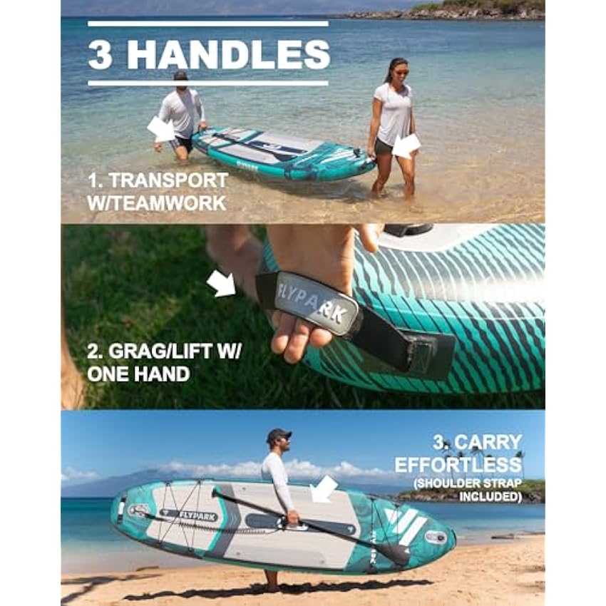 10'8/11'x35'' Fishing&Family Stable Inflatable Paddle Boards, Extra Wide SUP Paddleboard Inflatable, 430lb/3 People, Stand Up Paddle Board for Adults, Camera Mount, Shoulder Strap, Rod Holder