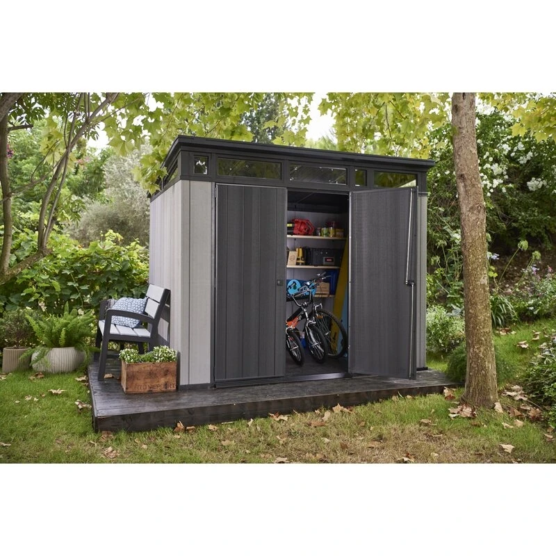Artisan 9' wide x 7.5' deep plastic storage shed