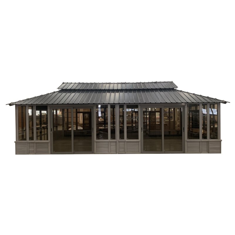 28 Ft. W x 15.5 FT. D Solid Wood Patio Gazebo