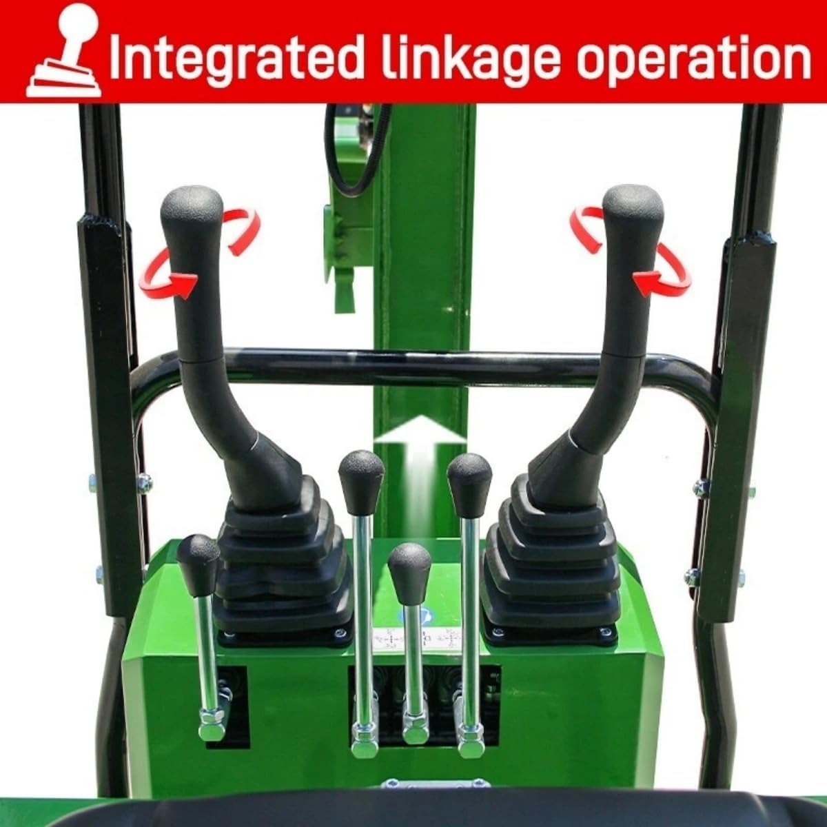 Domestic Gasoline Mini Excavator for Fathers Day, 1.2 Tons Crawler Digger with 13.5 HP B&S Engine, Hydraulic Thumb Clamp and Buckets, Work for Farm,Garden,Park,Construction Landscaping (Green1)