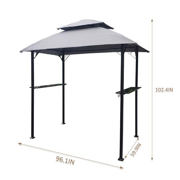 Outdoor Grill Gazebo 8 x 5 Ft Shelter Tent