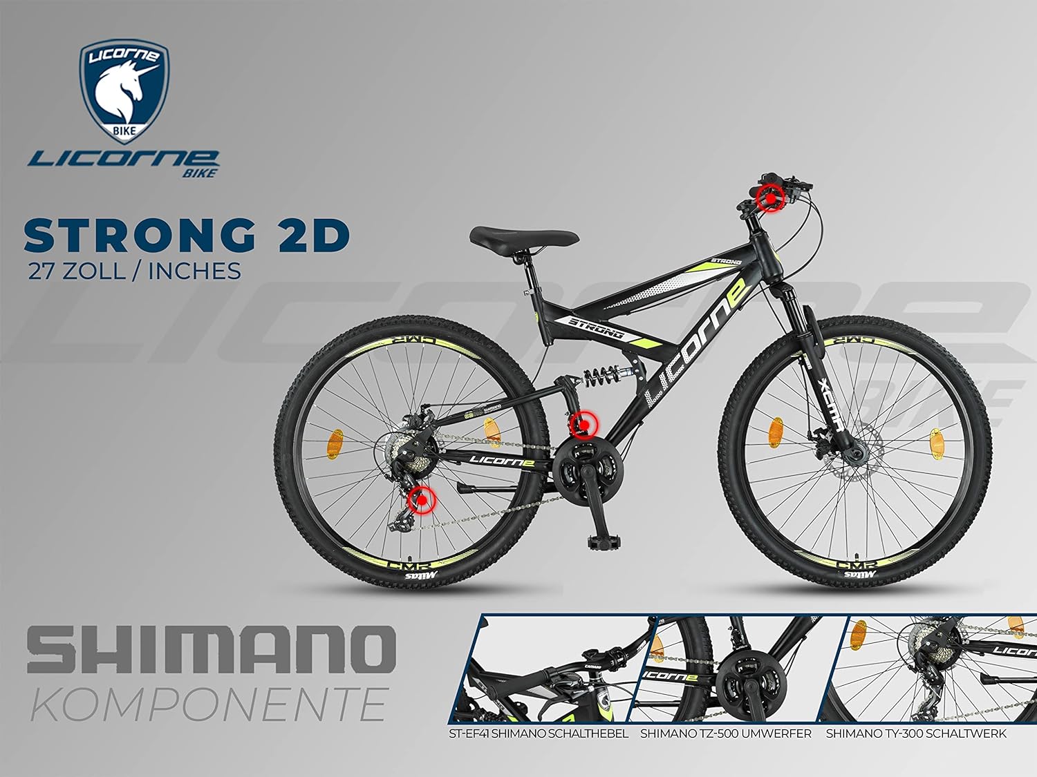 Licorne Bike Strong 2D Premium Mountain Bike