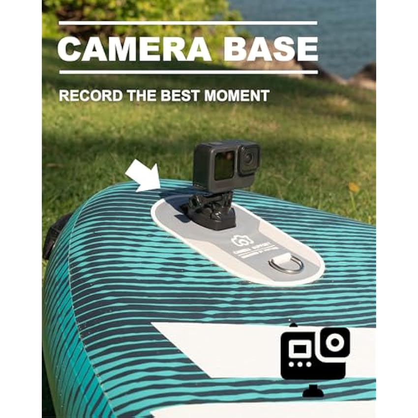 10'8/11'x35'' Fishing&Family Stable Inflatable Paddle Boards, Extra Wide SUP Paddleboard Inflatable, 430lb/3 People, Stand Up Paddle Board for Adults, Camera Mount, Shoulder Strap, Rod Holder